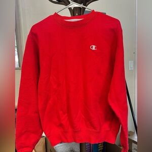 Champion Men's Vibrant Red Crewneck Sweater